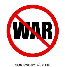 Stop War Red Vector Sign Isolated Stock Vector (Royalty Free) 2130074279