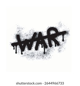 Icono del aerosol de la guerra de la parada aislado en el fondo blanco. Icono del graffiti de la parada de la guerra con el aerosol negro en blanco. Ilustración vectorial.
