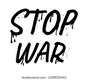 Stop War Street Art Vector Illustration