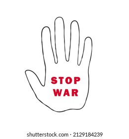 Stop war symbol. A call to stop the war. Vector illustration