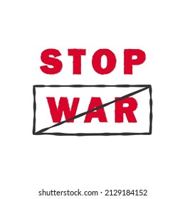 Stop war symbol icon. A call to stop the war. Vector image