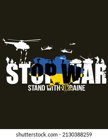 Stop war T shirt design and print template. High quality file and easy to editable.