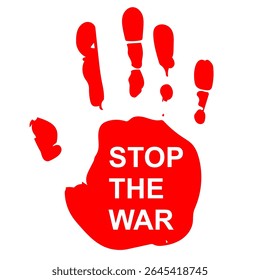 Parem o texto de guerra com o vetor de impressão de mão, um símbolo poderoso para a defesa da paz e contra a violência. Ideal para cartazes de protesto, campanhas de justiça social e temas humanitários.