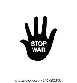 Stopp War Text Aufkleber Tshirt Vektorillustration Vorlage Design