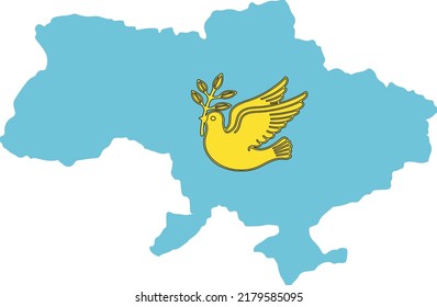  Stoppen Sie den Kriegstext mit der Flagge der Ukraine. Internationaler Protest, Stoppt den Krieg gegen die Ukraine. Vektorgrafik