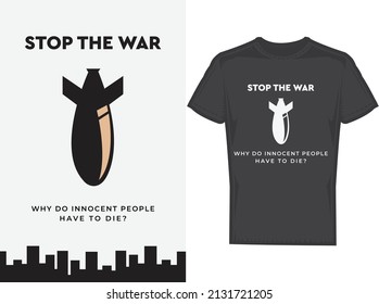 Stop the war t-shirt design 
