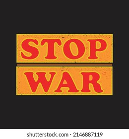  stop war typography graphic t-shirt print ready premium vector typography graphic t-shirt Premium Vector