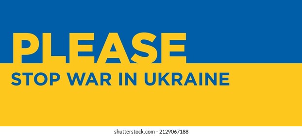 stop war in Ukraine banner illustration