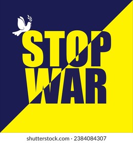 Detengan la guerra en Ucrania. Cartel y afiche de la guerra en Ucrania. Diseño para camiseta, cartel. Ilustración vectorial.