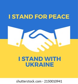 Stopp Krieg für die Ukraine Konzept Hintergrund, Ukraine Fahne lieben Form beten Konzept Vektorgrafik. Bete für den Frieden in der Ukraine. Rette die Ukraine vor Russland.
