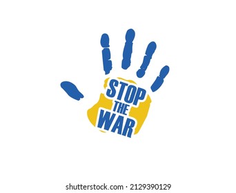 Stop War in Ukraine concept vector illustration. Save Ukraine, Ukraine flag praying concept illustration background. Save Ukraine from Russia.
