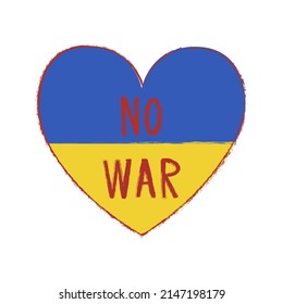 Alto a la guerra en Ucrania concepto de ilustración vectorial. Leer la frase salva a Ucrania. Amen a Ucrania, corazón. Ilustración de texto de la bandera ucraniana. Salvemos a Ucrania de Rusia.