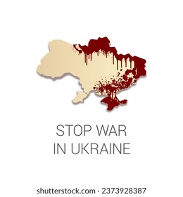 Stop war with Ukraine. Design concept. Vector illustration