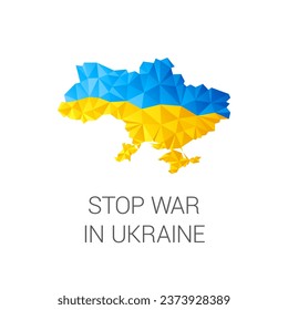 Stop war with Ukraine. Design concept. Vector illustration