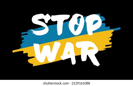 Stop war, Ukraine flag praying. Pray For Ukraine peace. Stop the war against Ukraine. Vector illustration EPS 10