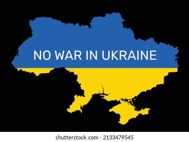 Stop War in Ukraine. Ukraine War Poster. Vector Illustration.