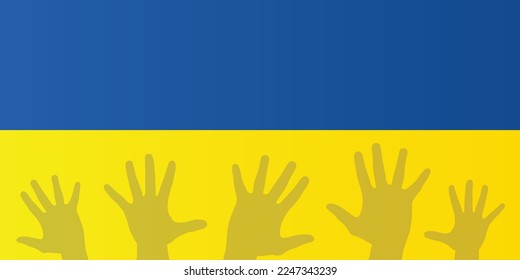 Stop War in Ukraine. Ukraine War Poster. Vector Illustration.