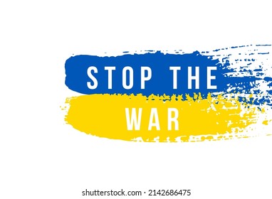 Stop War in Ukraine. Pray for Ukraine peace. Vector illustration.