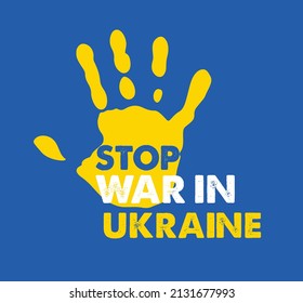 Stop war in Ukraine sign banner vector design