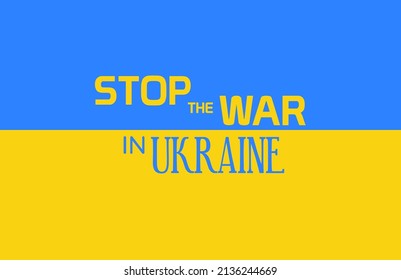 stop the war in ukraine sign on white background