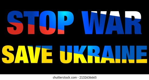 Stop the war in Ukraine, Vector Background.