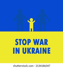 Stop war in Ukraine. Vector banner