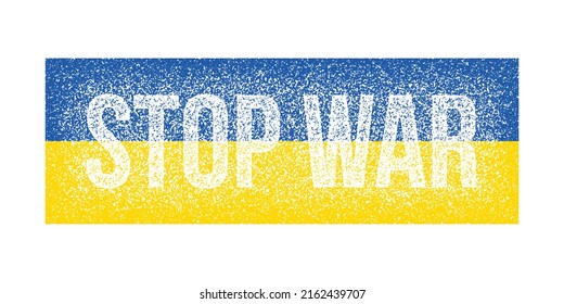 Stop War Ukrainian Flag stamp