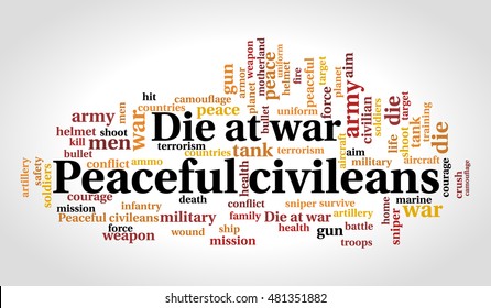 Stop war word cloud. Social concept. Vector illustration.