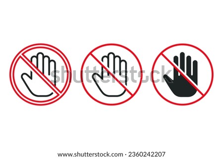 Stop warning icon. Illustration vector