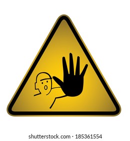 Stop Warning Sign- Vector