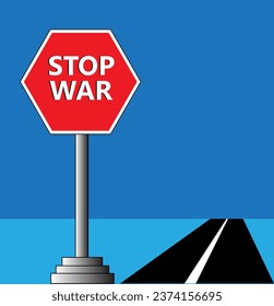 "Stoppt den Krieg. Konzept: Kein Krieg, keine Militäroperationen, kein Weltfrieden. Grunge stoppt den Krieg. Stück der Welt. Vektorgrafik.