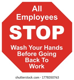 Stop Wash Your Hands Sign