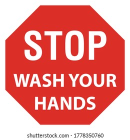 Stop Wash Your Hands Sign1