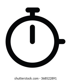 Stop Watch Bold Line Vector Icon
