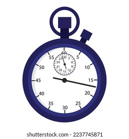 Stop watch, flat design illustration