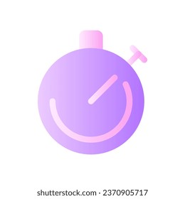 Stop watch flat gradient two-color ui icon. Countdown tool. Note time. Sport competition. Deadline. Simple filled pictogram. GUI, UX design for mobile application. Vector isolated RGB illustration