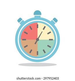 Stop watch flat icon design
