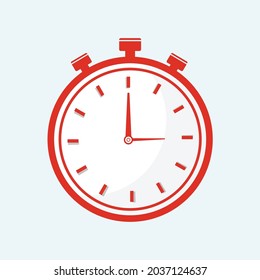 Stop watch flat simple vector illustration