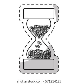 stop watch and hourglass icon design, vector illustration