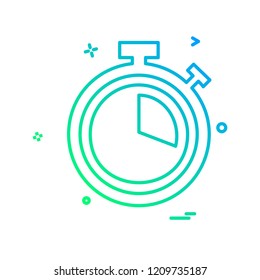 Stop watch icon design vector