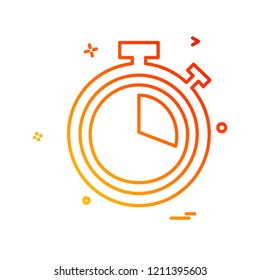 Stop watch icon design vector