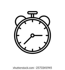 Stop watch icon Flat fill set collection