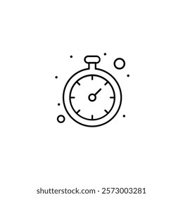 Stop watch icon flat vector design