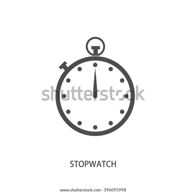 Stop Watch Icon Lineart Stock Vector (Royalty Free) 396095998