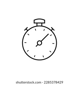 Hör auf, das Symbol anzuschauen, Logo. Schnelles Unterschreiben. Stoppen Sie die Uhr Symbol einzeln auf weißem Hintergrund. Vektorgrafik-Stockillustration