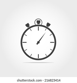 Stop Watch Icon On White Background