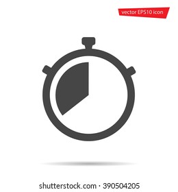 Stop Watch Icon. Stopwatch Timer Vector Isolated. Modern Simple Flat Sign. Business, Internet Concept. Trendy Stop Vector Timer Symbol For Web Site. Logo Illustration.