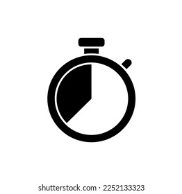 paro el vector de icono de reloj aislado en el fondo