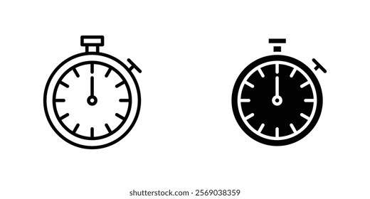 Stop watch icons vector graphic pack