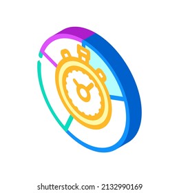 stop watch isometric icon vector. stop watch sign. isolated symbol illustration